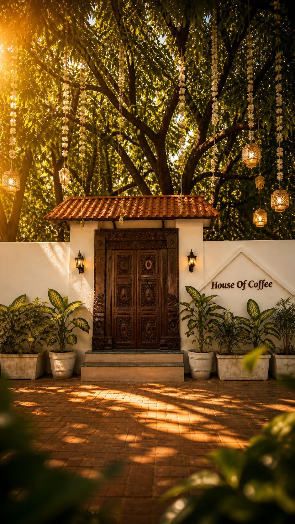 House of Coffee garden entrance