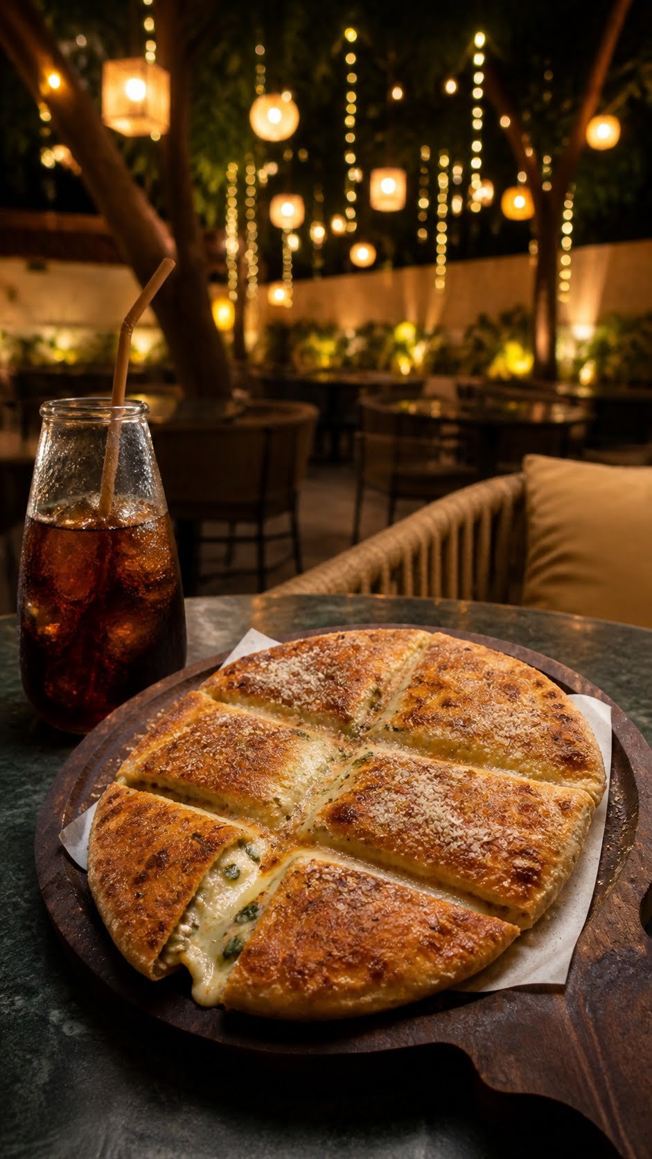 Cheesy garlic bread at House of Coffee