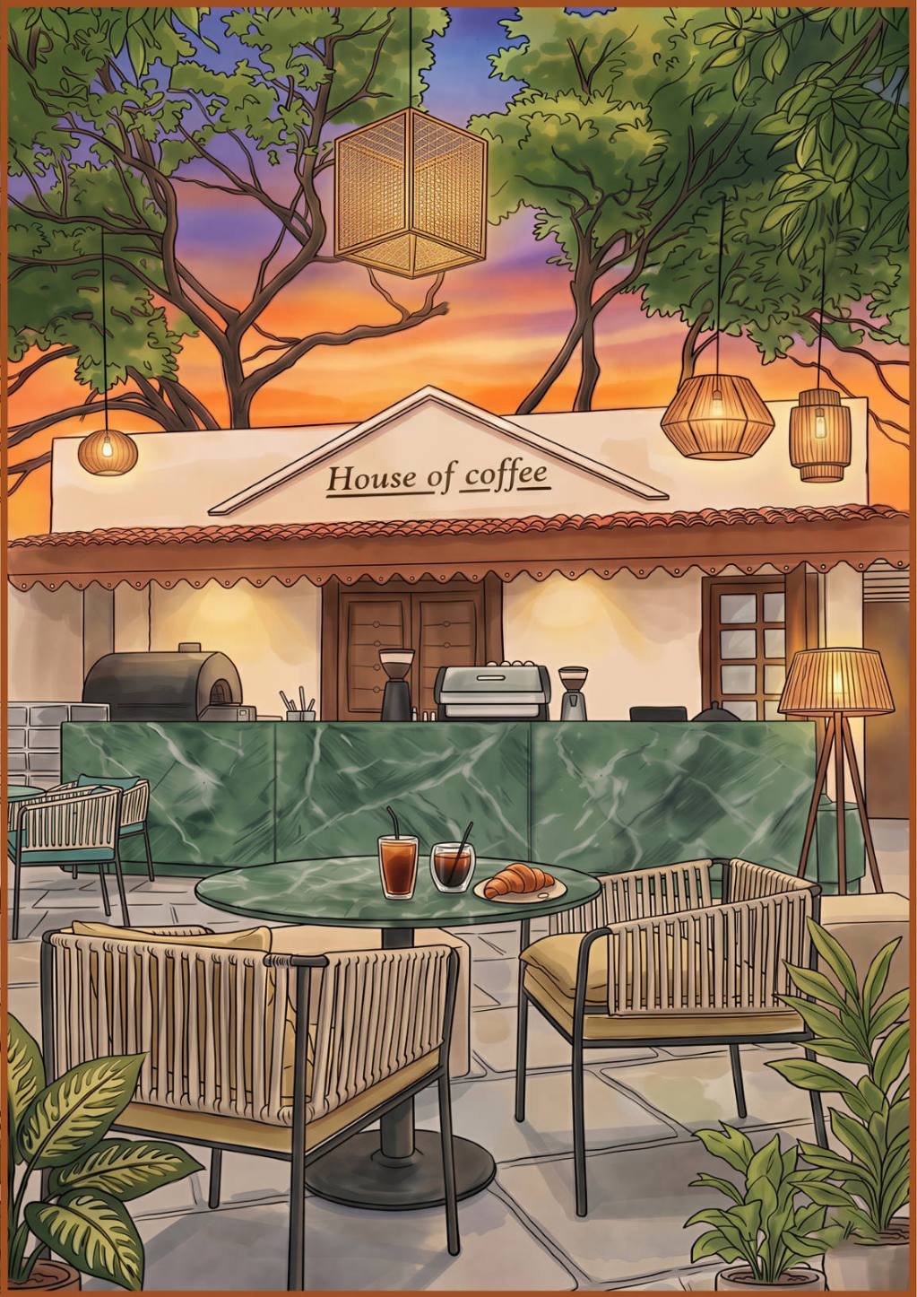 House of Coffee menu page 1
