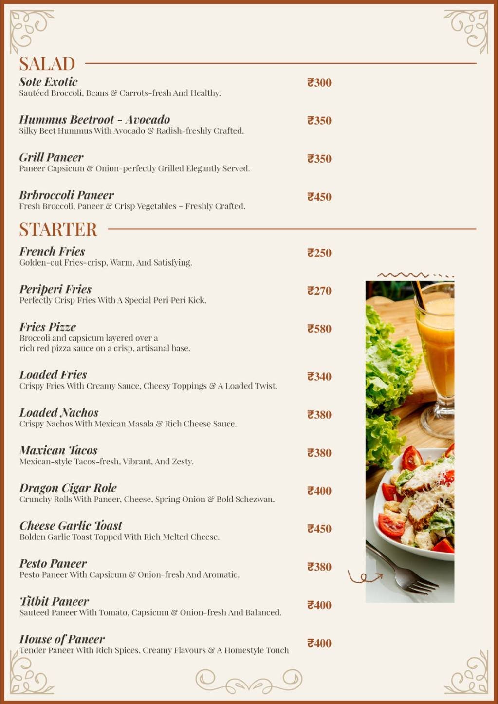 House of Coffee menu page 8
