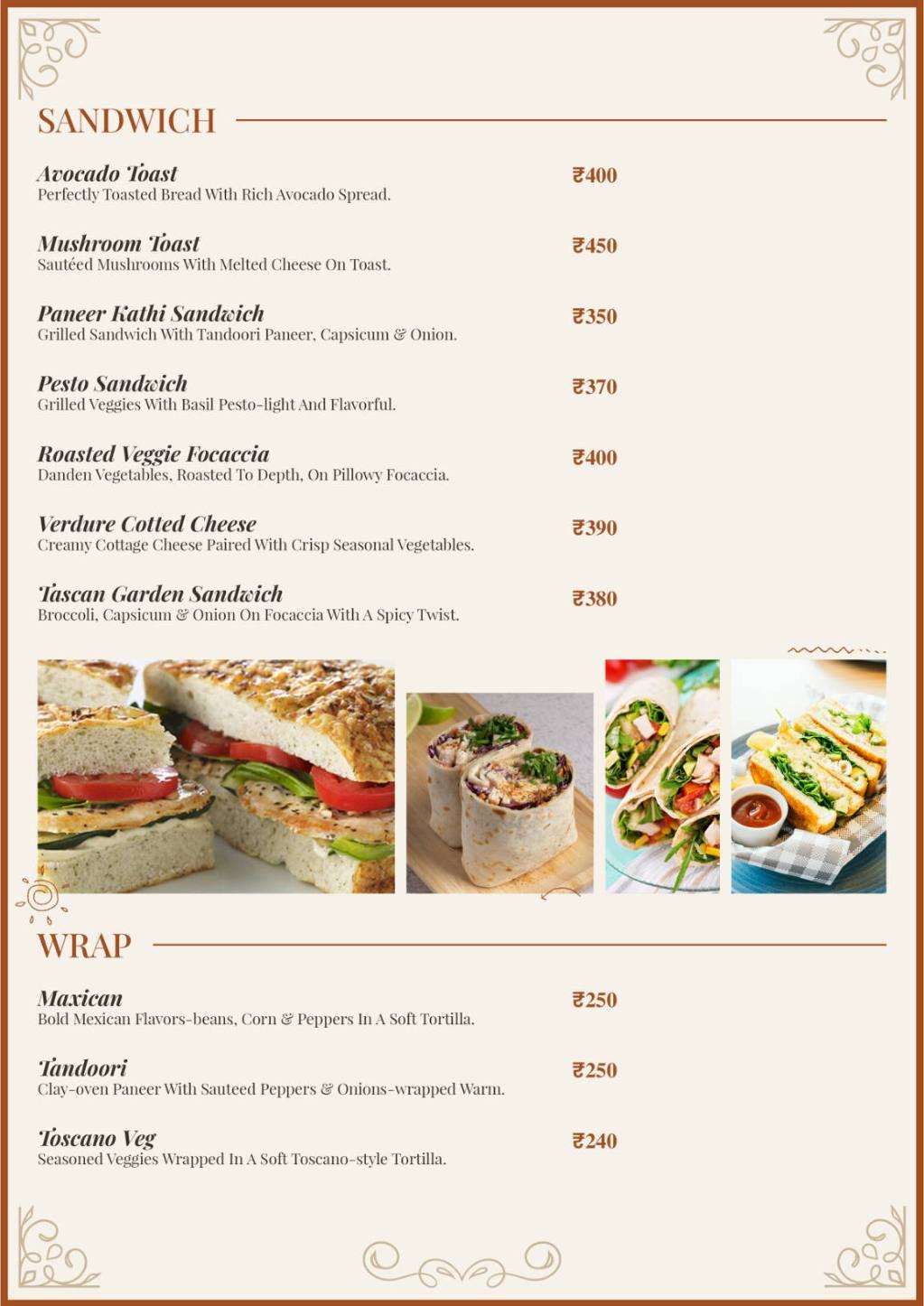 House of Coffee menu page 9