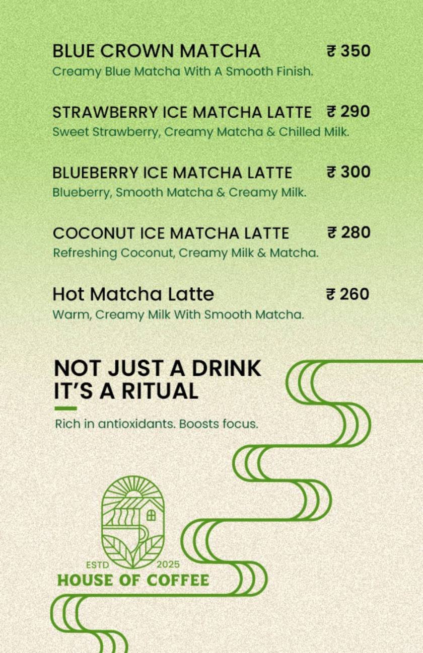 House of Coffee menu page 18